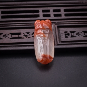 冰飘南红一鸣惊人吊坠