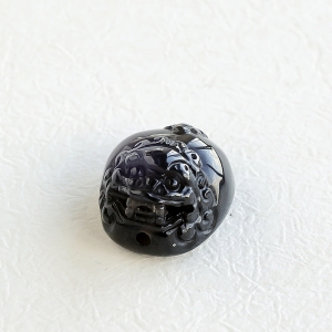 冰种黑曜石貔貅吊坠