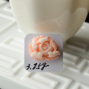 MOMO珊瑚牡丹花戒面