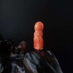 阿卡珊瑚寿星吊坠