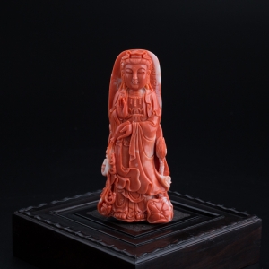 momo珊瑚观音摆件