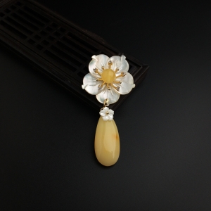 银镀金镶满蜜蜜蜡两用款