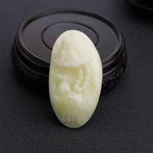 白蜜达摩吊坠