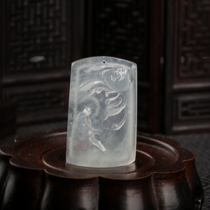 冰种翡翠悟道吊坠