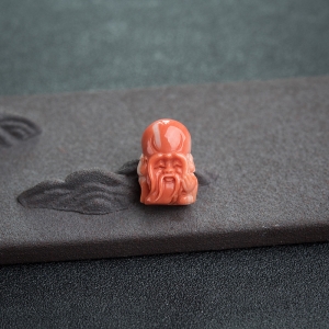 MOMO橘色珊瑚寿星吊坠