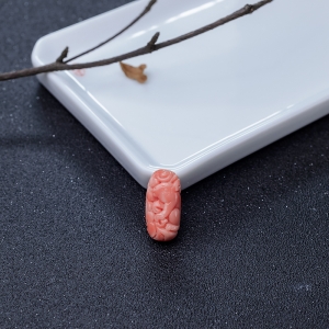 深水粉红珊瑚灵兔吉瑞背云