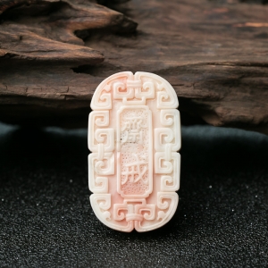 MOMO珊瑚斋戒牌吊坠