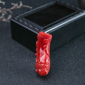 阿卡珊瑚貔貅吊坠