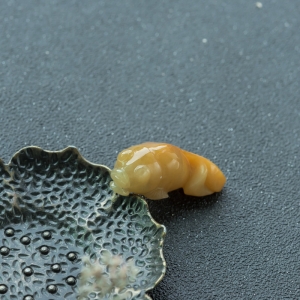 糯种黄翡翡翠金玉满堂吊坠