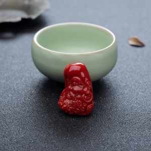 阿卡珊瑚达摩吊坠