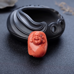 MOMO珊瑚弥勒佛吊坠