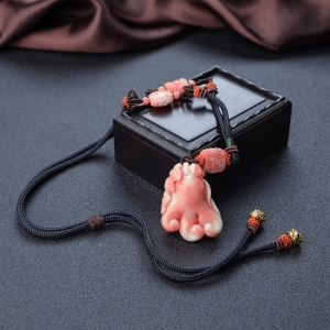 深水珊瑚幸福如意吊坠