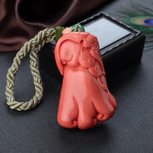 MOMO珊瑚佛手手把件