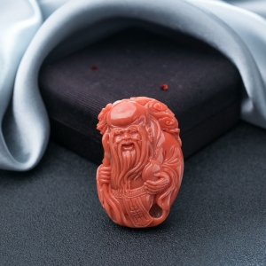MOMO珊瑚寿星吊坠