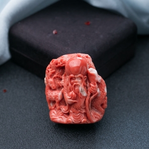 MOMO珊瑚寿星吊坠