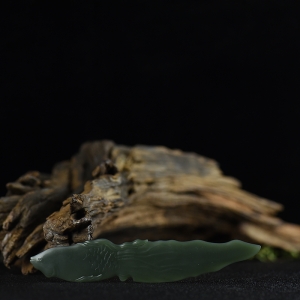 山料和田青玉年年有余茶刀