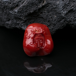 阿卡珊瑚大日如来吊坠