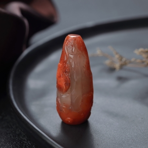冰飘料南红蜡烛吊坠