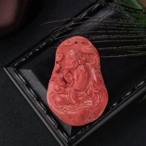 MOMO珊瑚达摩吊坠