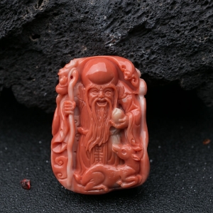 MOMO珊瑚寿星吊坠