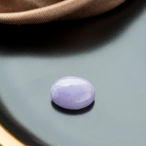 糯冰种紫罗兰翡翠戒面