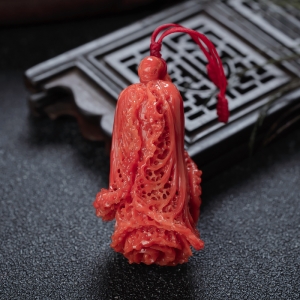 沙丁珊瑚白菜吊坠