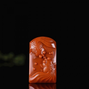柿子红南红年年有余吊坠