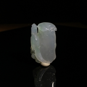 糯冰种飘花翡翠喜上眉梢吊坠