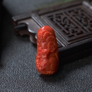 沙丁珊瑚数钱戒面