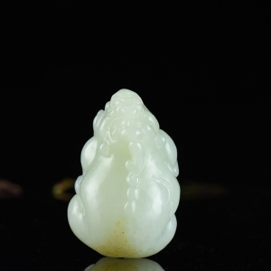 山料和田白玉貔貅手把件