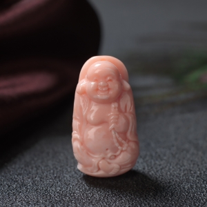 MISU珊瑚弥勒佛吊坠