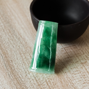糯冰种飘翠翡翠节节高升吊坠