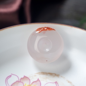 冰飘料南红平安扣吊坠