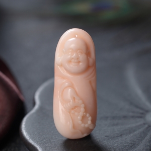 MISU珊瑚弥勒佛吊坠