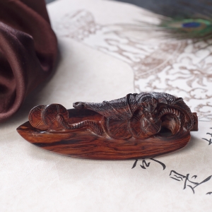 海南黄花梨福在眼前摆件