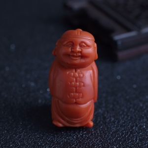 柿子红南红地主吊坠