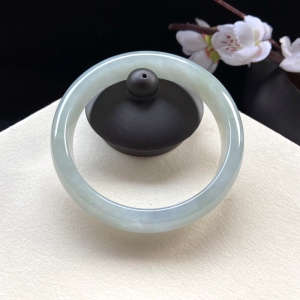 58.5mm糯冰种翡翠平安镯