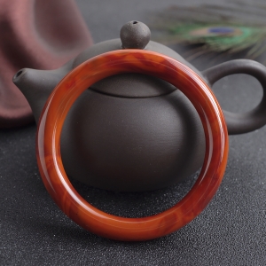 57.5mm火焰纹南红圆镯