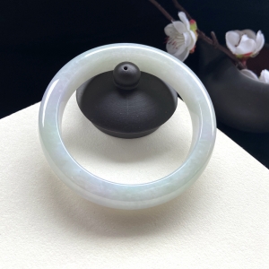 61mm糯种翡翠平安镯