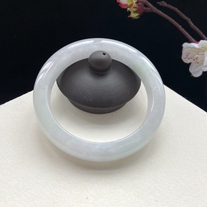 54mm糯冰种翡翠平安镯