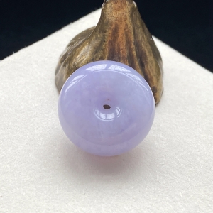 糯种紫罗兰翡翠平安扣吊坠