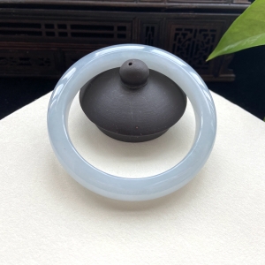 56mm糯冰种翡翠平安镯