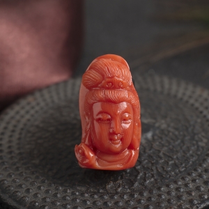 沙丁珊瑚观音吊坠