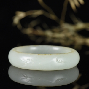 55mm籽料和田白玉节节高手镯