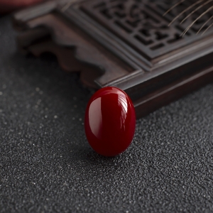 阿卡牛血红珊瑚蛋面形戒面
