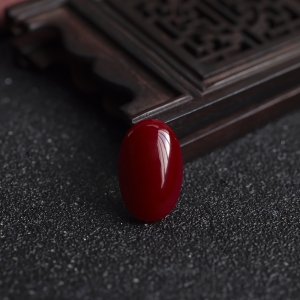 阿卡牛血红珊瑚蛋面形戒面