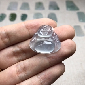 冰种翡翠弥勒佛吊坠