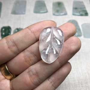 冰种翡翠金枝玉叶吊坠