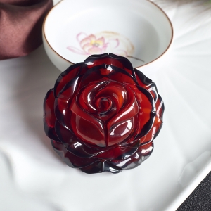 血珀玫瑰花吊坠