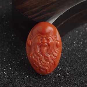 柿子红南红寿星吊坠